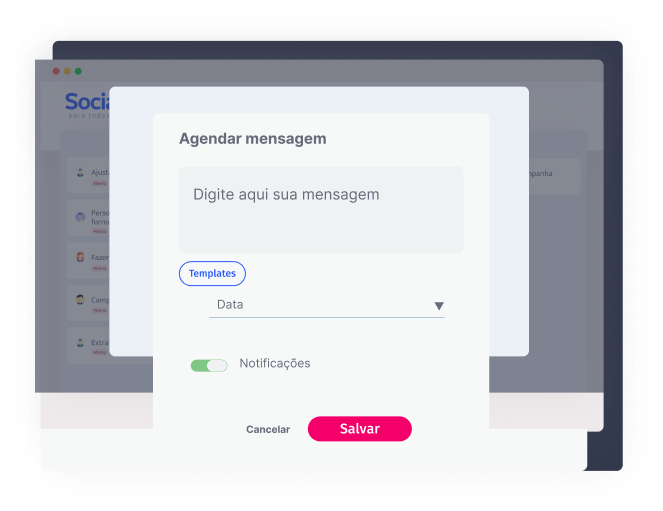Agendar mensagens - Socialhub - Para todos os Negócios