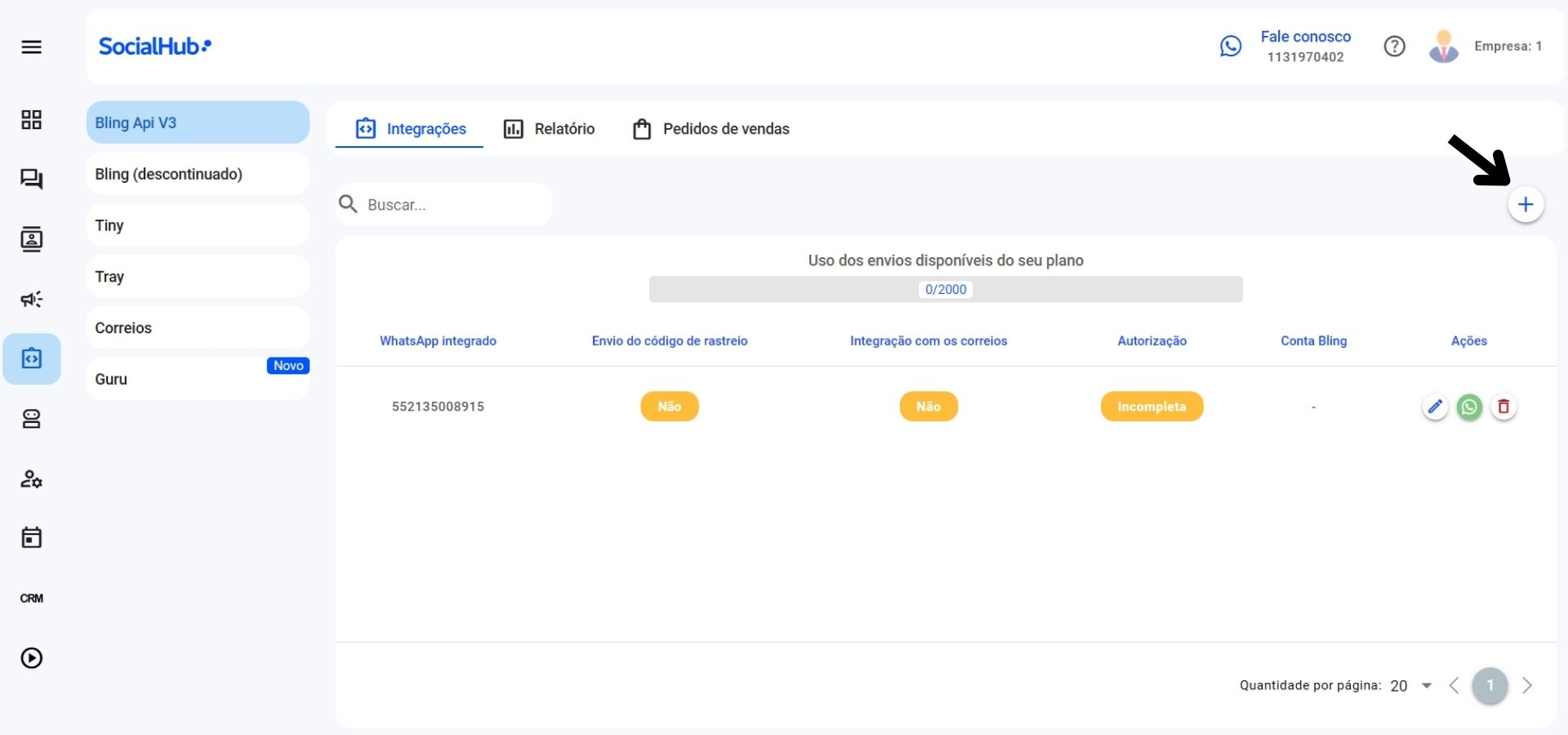Bling - Como integrar com a Socialhub? 5 - Socialhub - Para todos os Negócios 3 - Socialhub - Para todos os Negócios