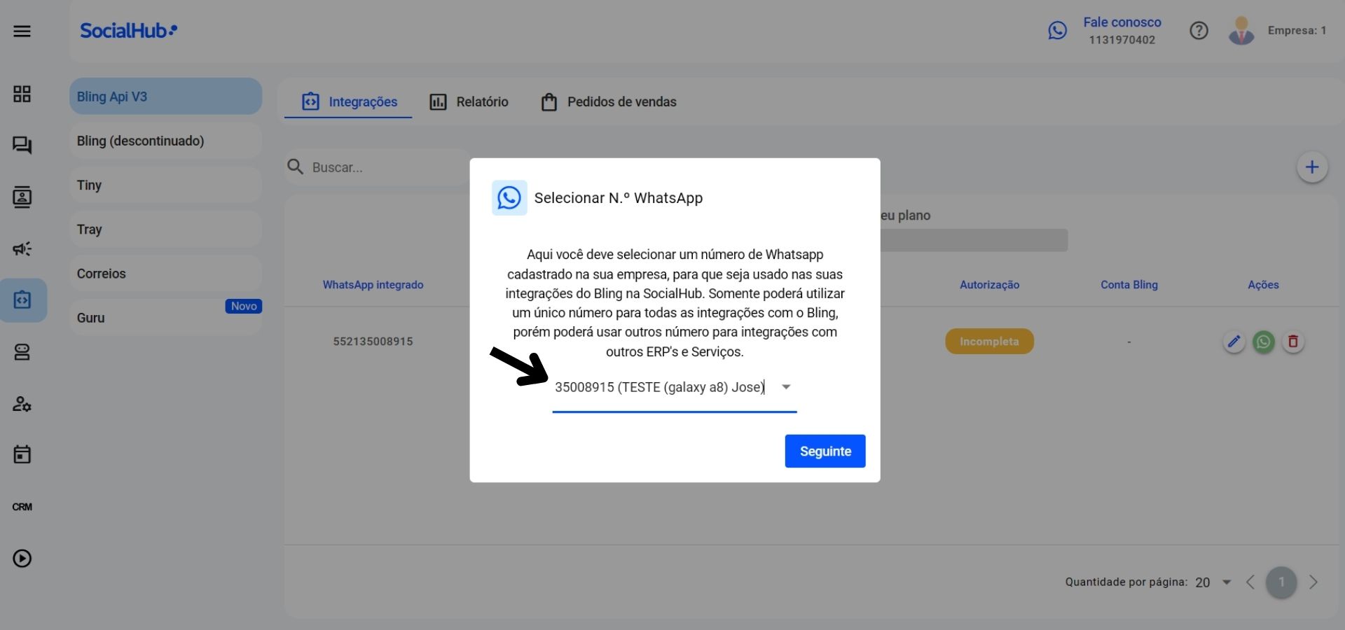 Bling - Como integrar com a Socialhub? 6 - Socialhub - Para todos os Negócios 4 - Socialhub - Para todos os Negócios